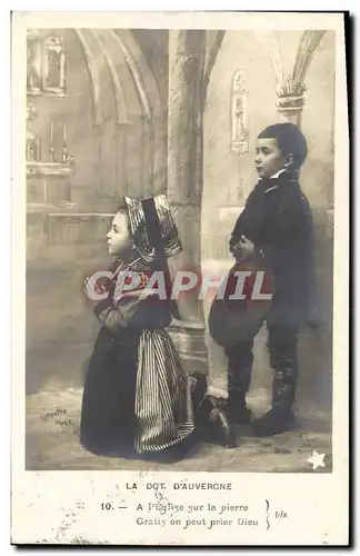 Cartes postales Folklore Enfants La Dot d&#39Auvergne