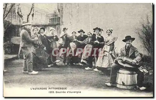 Cartes postales Folklore Auvergne Bourree d&#39Auvergne