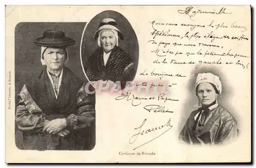 Cartes postales Folklore Costumes de Brioude