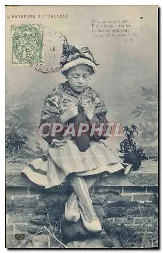 Cartes postales Folklore Auvergne Enfant