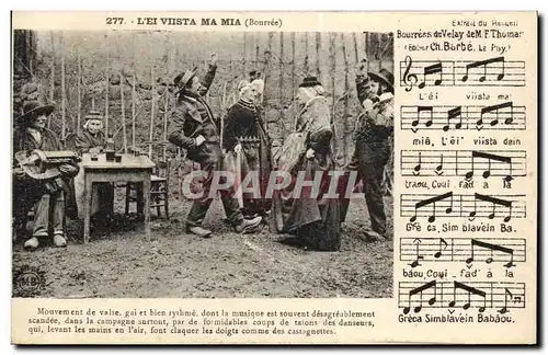 Cartes postales Folklore La Bourree d&#39Auvergne