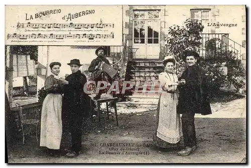 Ansichtskarte AK Folklore Chateauneuf les Bains La bourree d&#39Auvergne