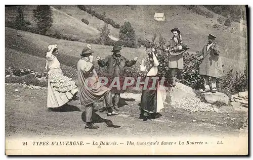 Cartes postales Folklore Auvergne La bourree