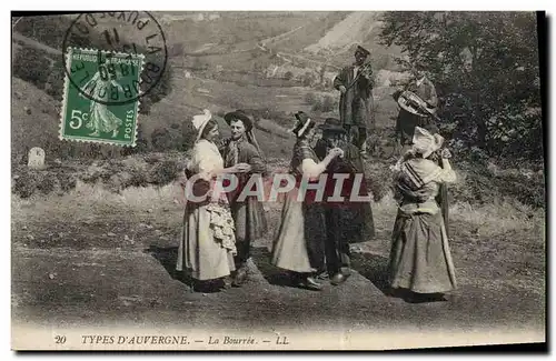 Cartes postales Folklore Auvergne La bourree