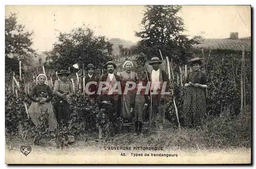 Ansichtskarte AK Vin Vendanges Types de vendangeurs TOP