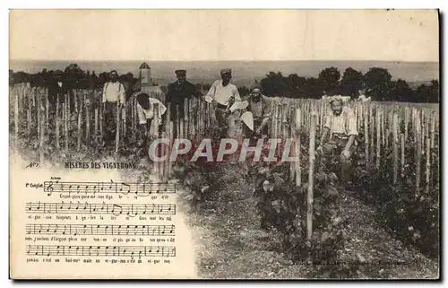 Cartes postales Vin Vendanges Miseres de vignerons TOP
