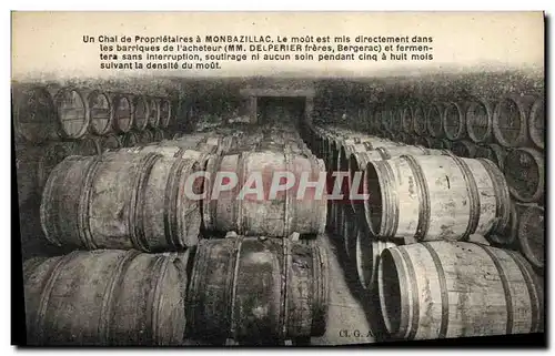 Cartes postales Vin Vendanges Un Chai de proprietaires a Monbazillac Delperier