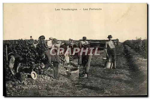 Cartes postales Vin Vendanges Les porteurs TOP