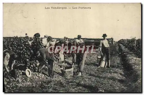 Cartes postales Vin Vendanges Les porteurs TOP