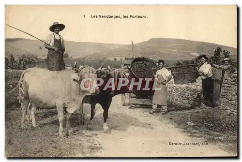 Cartes postales Vin Vendanges Les porteurs TOP