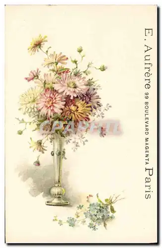 Cartes postales Publicite Aufrere Boulevard Magenta Paris Fleurs