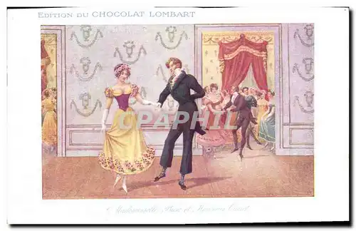 Ansichtskarte AK Publicite Chocolat Lombart Mademoiselle Busc et Monsieur Corset