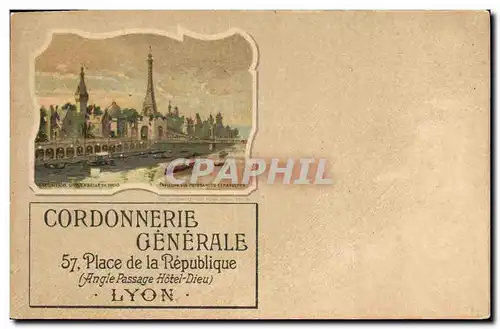 Cartes postales Publicite Coordonnerie generale Place de la Republique Angle Passage Hotel Dieu Lyon