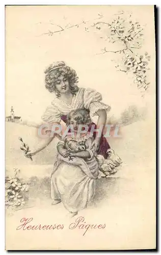 Cartes postales Fantaisie Femme Enfant