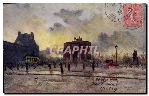 Cartes postales Fantaisie Illustrateur Paris Carrousel du Louvre