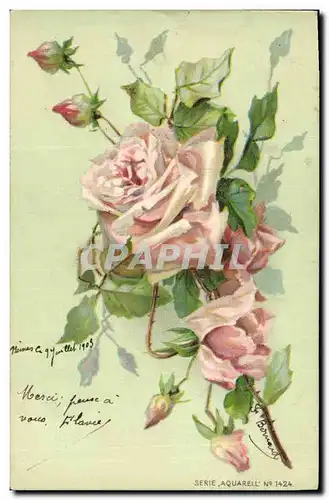 Cartes postales Fantaisie Fleurs