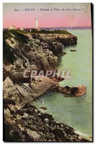 Cartes postales Phare Royan Falaises et phare de Saint Georges