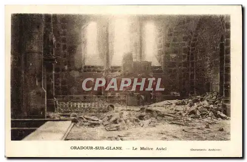 Cartes postales moderne Militaria Oradour sur Glane Le maitre autel