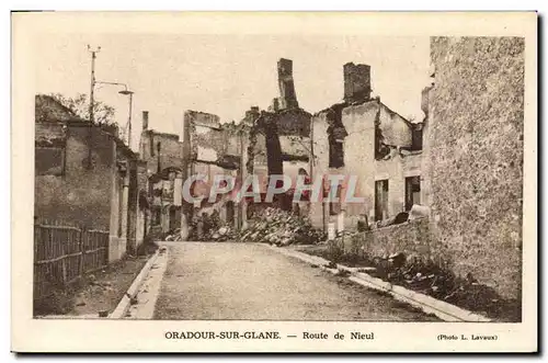 Cartes postales moderne Militaria Oradour sur Glane Route de Nieul