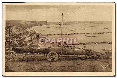 Moderne Karte Militaria Arromanches les Bains Port Winston Churchill Vue generale prise de la falaise Est