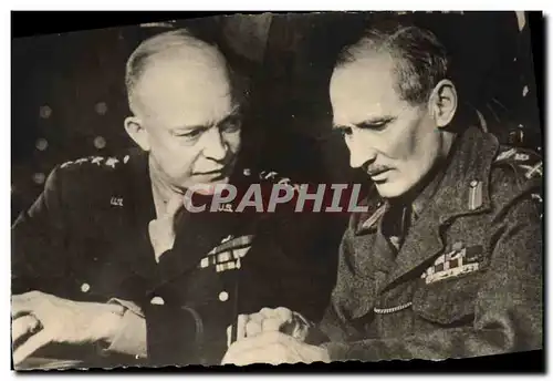 Cartes postales moderne Militaria Le Marechal Montgomery et le General Eisenhower