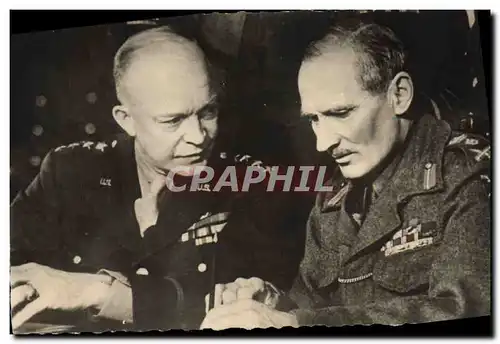 Moderne Karte Militaria Le Marechal Montgomery et le General Eisenhower