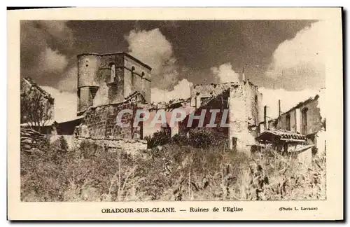 Cartes postales moderne Militaria Oradour sur Glane Ruines de l&#39eglise