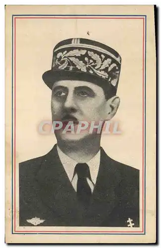 Cartes postales moderne Militaria General de Gaulle