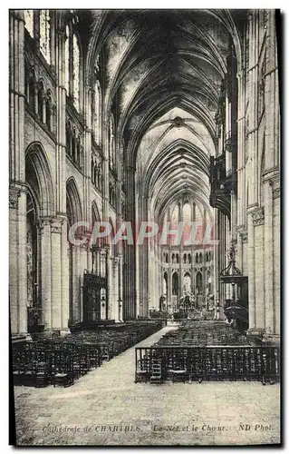 Cartes postales Orgue Cathedrale de Chartres La nef et le choeur