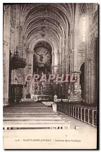 Ansichtskarte AK Orgue Sainte Anne d&#39Auray Interieur de la basilique