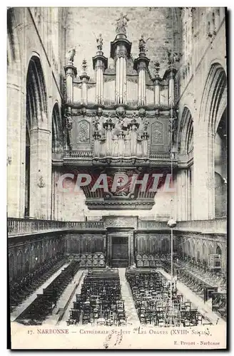 Cartes postales Orgue Narbonne Cathedrale St Just Les orgues