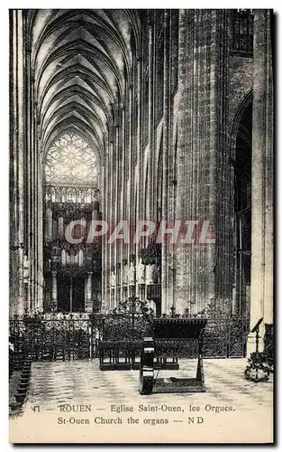 Cartes postales Orgue Rouen Eglise Saint Ouen Les orgues
