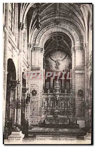 Ansichtskarte AK Orgue Sainte Anne d&#39Auray Interieur de la basilique