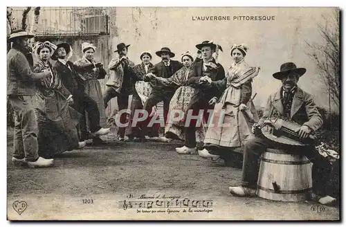 Cartes postales Folklore Auvergne La Bourree