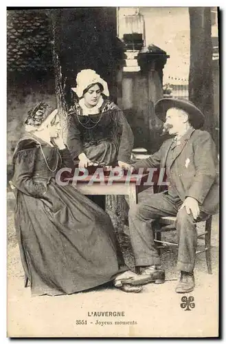 Cartes postales Folklore Auvergne Joyeux moments