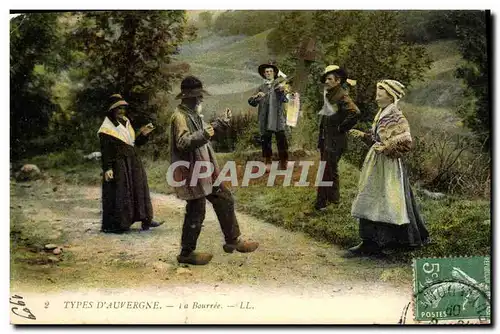 Cartes postales Folklore Auvergne La Bourree