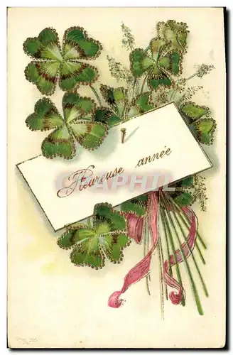 Cartes postales Fantaisie Fleurs Trefles