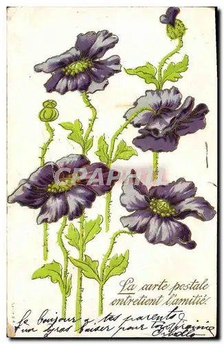 Cartes postales Fantaisie Fleurs