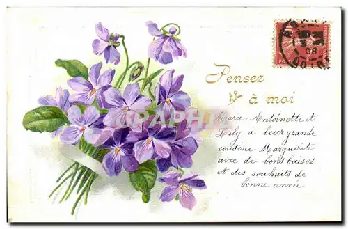 Cartes postales Fantaisie Fleurs