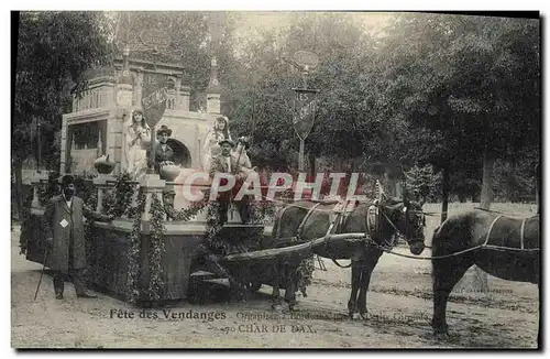 Cartes postales Vin Fete des Vendanges organisee a Bordeaux par la Petite Gironde Char de Dax TOP