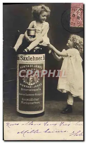 Cartes postales Publicite Saxlehner Enfants