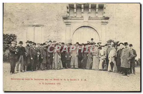 Cartes postales Vin Vendanges Excursion en pays de Sauternes par les membres de la societe VEM le 15 septembre 1