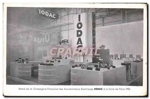 Ansichtskarte AK Publicite Stand de la Compagnie Francaise des Accumulateurs Electriques Iodac a la Foire de Pari