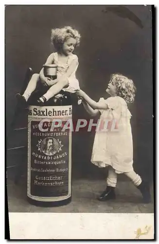 Cartes postales Publicite Saxlehner Enfants