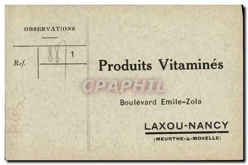 Ansichtskarte AK Publicite Produits Vitamines Boulevard Emile Zola Laxou Nancy Meurthe et Moselle
