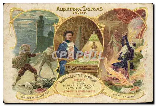 Ansichtskarte AK Publicite Alexandre Dumas Les Trois Mousquetaires Joseph Balsamo Comte de Monte Christo