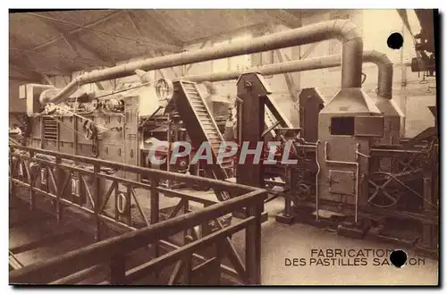 Cartes postales Publicite Fabrication des pastilles