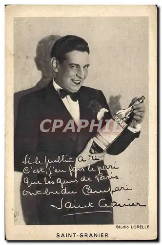 Cartes postales Publicite Saint Granier David Campari Paris