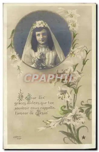 Cartes postales Fantaisie Communion Enfant