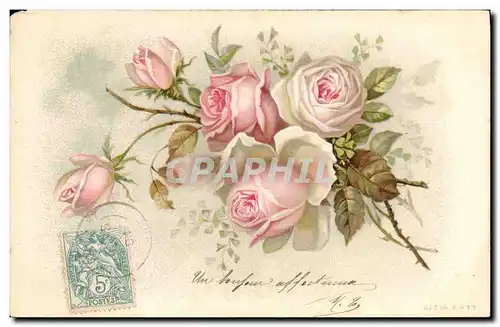 Cartes postales Fantaisie Fleurs